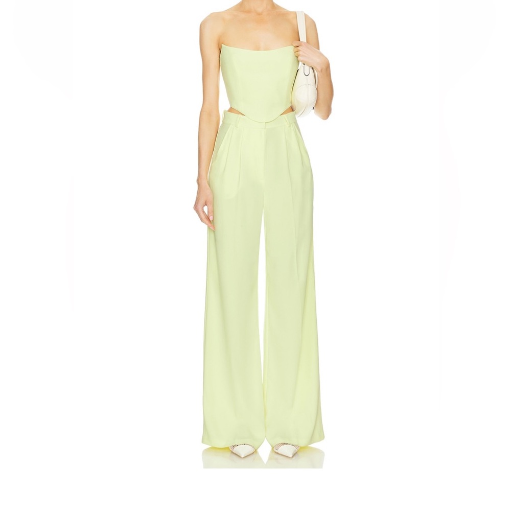 Amanda Uprichard Light Yellow Pantsuit